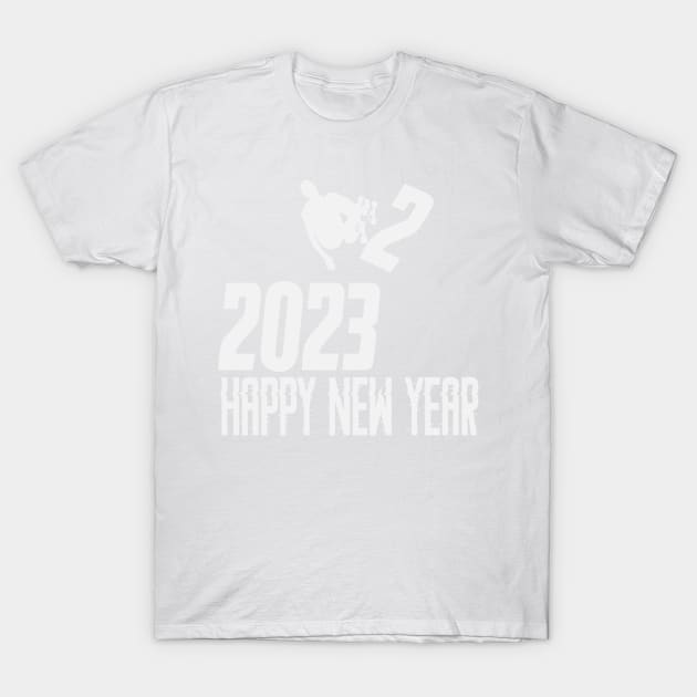 happy new year 2023 Skateboarding T-Shirt by jaml-12